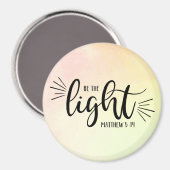 Wees het licht Matthew 5:14 Magneet (Voorkant / Achterkant)