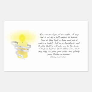 Wees het licht rechthoekige sticker