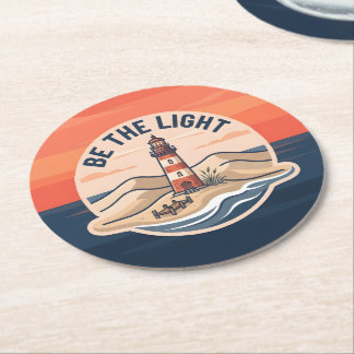 Wees Het Licht Ronde Kartonnen Onderzetter