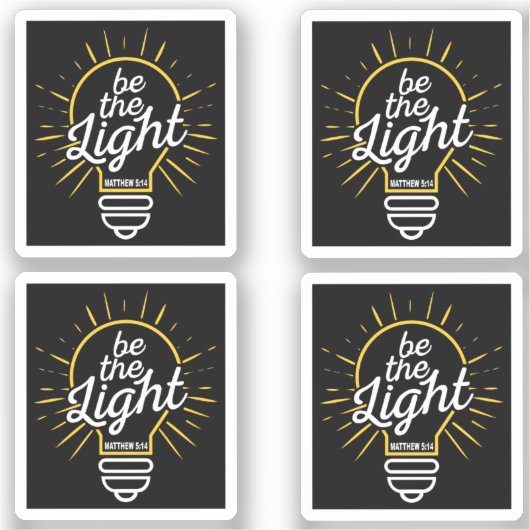Wees het licht sticker (Voorkant)
