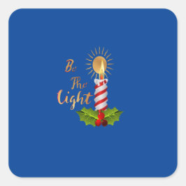 Wees het licht vierkante sticker