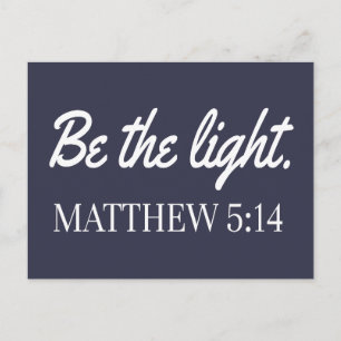 Wees het lichtmathew 5:14 bijbelvak briefkaart