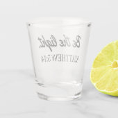 Wees het lichtmathew 5:14 bijbelvak shot glas (Achterkant)