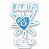 *~* WEES HET LIEFDESHART MET EYE Vinyl Sticker (Voorkant)