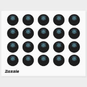 Wees het rimpeleffect ronde sticker (Vel)