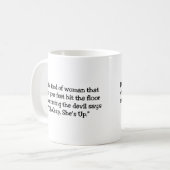 Wees het soort vrouw koffiemok (Voorkant links)