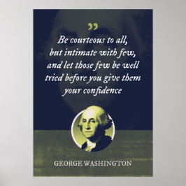 Wees hoffelijk voor iedereen, maar intiem met wein poster