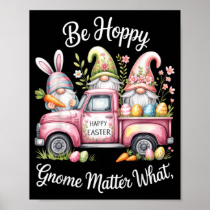 Wees Hoppy Dwerg Mater Wat Happy Pasen Konijn Ei Poster