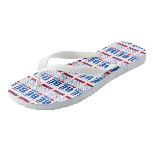 Wees Humble of wees Humble White Unisex Teenslippers (Schuin)