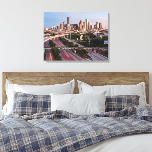 Wees iemand in Houston, Texas Canvas Afdruk (Insitu (Slaapkamer))