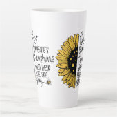 Wees iemands zonneschijn als de lucht grijs is latte mok (Voorkant)