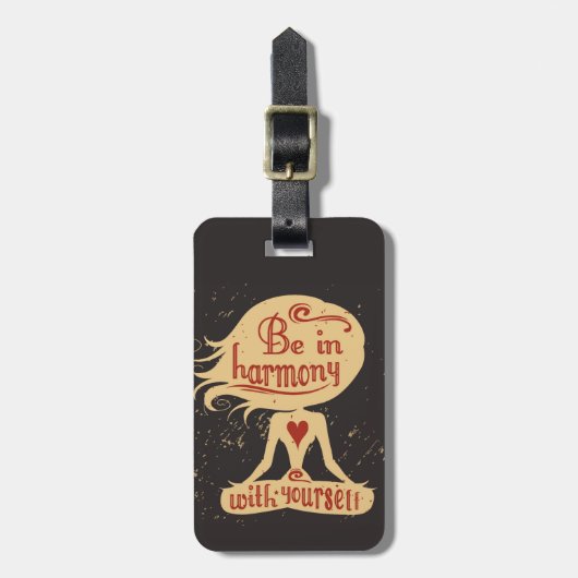 Wees in harmonie met jezelf 2 bagagelabel (Voorkant verticaal)