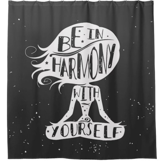 Wees in harmonie met jezelf douchegordijn (Voorkant)