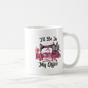 Wees in mijn kantoor naaikamer quilten borstkanker koffiemok