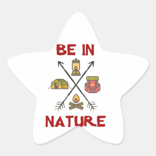 Wees in Natuur Ster Sticker (Voorkant)