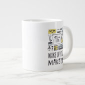 Wees je aardig | Wakker worden en make-up Extra Grote Beker (Voorkant rechts)