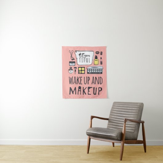 Wees je aardig | Wakker worden en make-up Wandkleed (In situ)