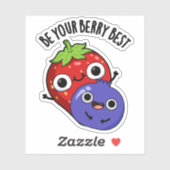 Wees je beste grappige fruitwoordje sticker (Vel)