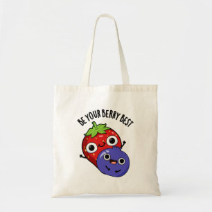 Wees je beste grappige fruitwoordje tote bag