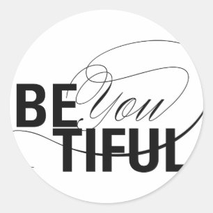 Wees je beu   Wees mooi   Type prijsopgave Ronde Sticker