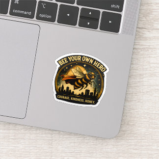Wees je eigen held | Honey Super Bee Vintage Sticker