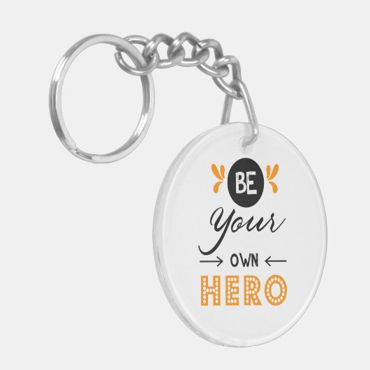 Wees je eigen held sleutelhanger (Voorkant Links)