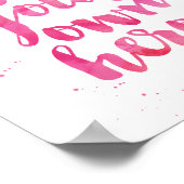 Wees je eigen Hero | Roze Waterverf Art Print (Hoek)