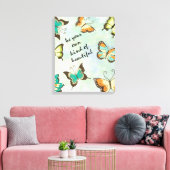 Wees je eigen mooie vlinders canvas afdruk (Insitu (Woonkamer))
