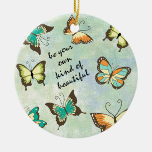 Wees je eigen mooie vlinders keramisch ornament