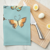 Wees je eigen mooie vlinders theedoek (Quarter Fold)