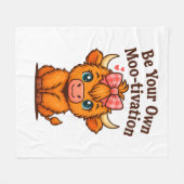 Wees je eigen motivatie fleece deken (Voorkant (Horizontaal))