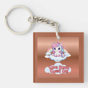 Wees Je Eigen Regenboog Knuffel Eenhoorn  Sleutelhanger
