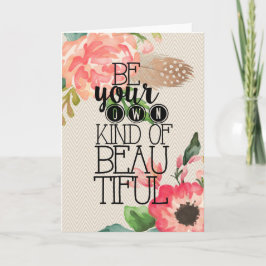 Wees je eigen soort mooi blanco Wenskaart Kaart