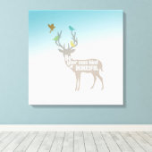 Wees je eigen soort mooi canvas afdruk (Insitu (Houten vloer))