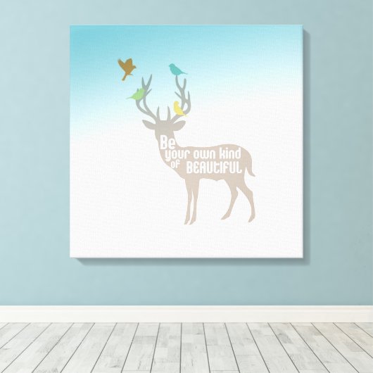 Wees je eigen soort mooi canvas afdruk (Insitu (Houten vloer))