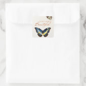 Wees je eigen soort mooi. Monboogvlinder Vierkante Sticker (Tas)