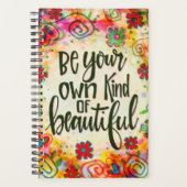 Wees je eigen soort mooie inspirerende citaat planner (Voorkant)