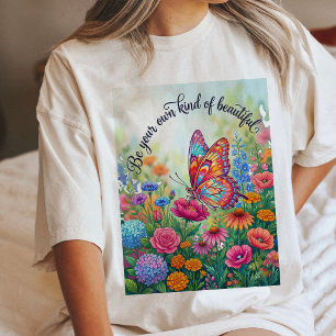 Wees je eigen soort mooie vlinderkunst Tri-Blend shirt