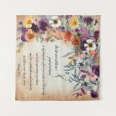 Wees je gids, herfstflorale mix wandkleed (Voorkant (horizontaal))