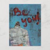 Wees je Penguin Mixed Media Briefkaart (Voorkant)