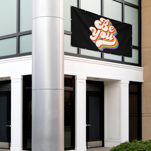 Wees jezelf! Banner (Buitenkant Gebouw)
