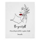 Wees jezelf Boho Motivatie aangepaste offerte Perfect Poster (Voorkant)