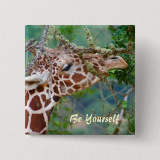 Wees jezelf Collectie Vierkante Button 5,1 Cm
