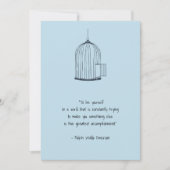 Wees jezelf Emerson Quote Birdcage Kaart (Voorkant)