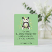 Wees jezelf Emerson Quote met Boho Panda Briefkaart (Staand voorkant)