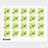 Wees jezelf Hommelnest ontwerp Vierkante Sticker (Vel)