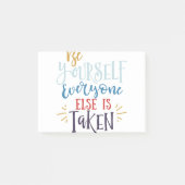 Wees jezelf iedereen anders. post-it® notes (Voorkant)
