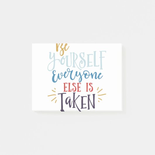 Wees jezelf iedereen anders. post-it® notes (Voorkant)