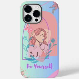 Wees jezelf, illustratie vrouw iPhone / iPad case