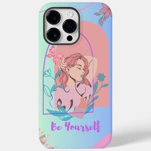 Wees jezelf, illustratie vrouw iPhone / iPad case (Achterkant)